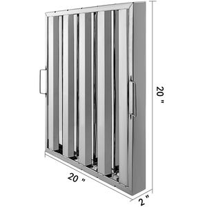 Confezione da 6 Filtri Commerciali per Cappe Aspiranti 19.5W X 19.5H Pollici in Acciaio Inossidabile 430 con 4 Scanalature, Filtro Antigrasso per Cappe Aspiranti - Product Image 4
