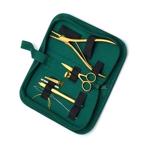 Professional Stainless Steel Hair Extension <b>Beading</b> Tool Kit with Protective Case Premium Scissors Pliers <b>Needles</b> Hook Loop Tool - Product Image 4