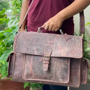 Marque populaire sac à main en cuir à bandoulière beaucoup de poche mode sac à bandoulière porte-documents boucle fermeture unisexe utiliser messager sac à bandoulière - Product Image 3