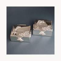 Boîtes à fruits secs en métal faites à la main, ensemble élégant et personnalisé de 2 cartons, organisateur de rangement zen asiatique pour noix, dattes, chocolats, en-cas