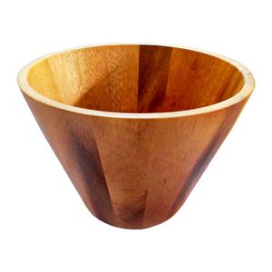 Cuenco moderno de madera en forma de cono con acabado liso, ideal para servir aperitivos, elegante, duradero, perfecto para regalo de Decoración de cocina - Product Image 1