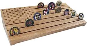 Handmade Solid Wood Coin <b>Display</b> Stand Case Wooden <b>Medal</b> <b>Holder</b> Home Use Decorative - Product Image 5