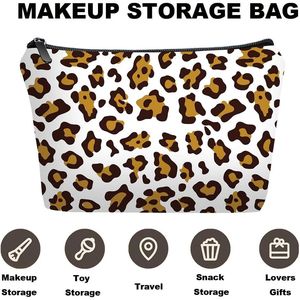 Set di Borse da Viaggio Personalizzate con Stampa Leopardata e Specchio per Donne e Ragazze, Accessori per Trucco da Sposa e Damigella - Product Image 3