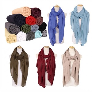Fashion <b>Scarf</b> Textile Production Cotton Polyester Viscose Blend Soft Lightweight Fabric Private Label Bulk Supply - Product Image 6