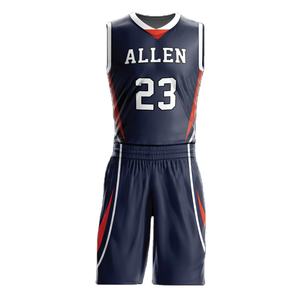 Vente en gros de maillots de basket-ball américain respirant uniforme d'entraînement sportif ensemble complet de vêtements de basket-ball - Product Image 1