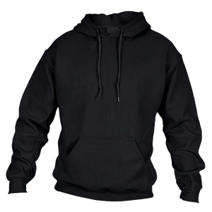 Men's Black Hooded <b>Sweatshirt</b> Regular Fit Cotton Fleece Casual Pullover with Pocket Autumn Wear - Product Image 1