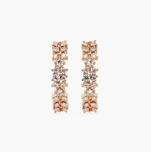 ต่างหูเพชรทรงหยดน้ำ Betterstar Premium Lab Diamond ชุบทอง ดีไซน์วินเทจ รับรองโดย IGI เครื่องประดับเงินสำหรับผู้หญิง ของขวัญ - Product Image 1