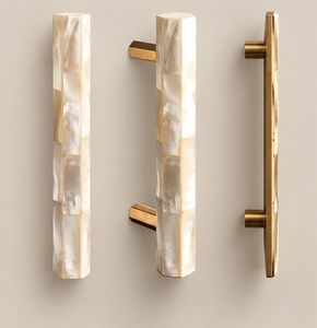 Tirador de Gabinete de Nácar con Acabado Dorado, Tirador Largo Decorativo para Puertas, Herraje para Muebles de Interiores de Lujo - Product Image 3