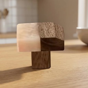 Ba T-Shaped Wood Cabinet Handle Knob <b>Rustic</b> Design for Home Office Use Durable - Product Image 3