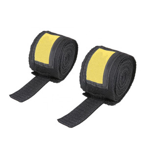 Bandages de boxe professionnels en coton jaune à motifs, 180 pouces, respirants, durables, avec fermeture auto-agrippante pour MMA - Product Image 2