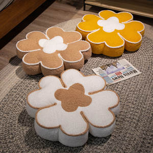 Coussin de siège en peluche unisexe ZGBROTHERS, motif floral, coton PP, doublure en velours Teddy, coussin épais pour la chambre à coucher, le bureau à domicile - Product Image 5