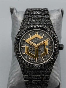 Montre-bracelet analogique polygonale de luxe pour homme, style Hip Hop, avec diamants Moissanite et quartz - Product Image 3