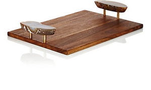 Plateau de service et plateau décoratifs en résine, design échiquier en bois, corne et os, pour la maison et la restauration - Product Image 6