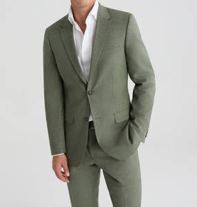 Costume Homme Vert Clair Sur Mesure, Vente en Gros, Élégance Moderne à Simple Boutonnage, Ensemble 2 Pièces de Haute Qualité à Prix Raisonnable - Product Image 3