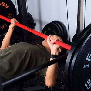 Bilanciere Olimpico Regolabile da 7.2 Piedi con Piastre in Ferro Solido per Sollevamento Pesi, 20 kg, con Impugnatura Personalizzata in Silicone Zigrinato, Durevole - Product Image 2