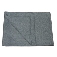 Couverture polaire en polyester synthétique recyclé de qualité supérieure, épaisseur 6,5 mm, taille 150 x 200 cm, couleur grise, thermique moyenne