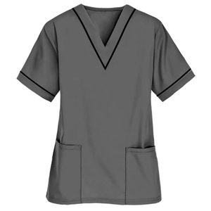 Nursing <b>Scrubs</b> Unisex Shirts Eco-Friendly Canvas Quick Dry Breathable Customized <b>Top</b> Design Hospital Wears Healthcare Uniforms - Product Image 5