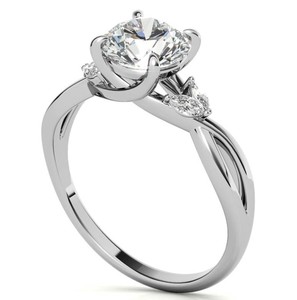 Bague en Moissanite en Argent Sterling 925 Plaqué Or Blanc, Solitaire, pour Fiançailles, Mariage, Promesse, Anniversaire, Luxe, Soirée - Product Image 3