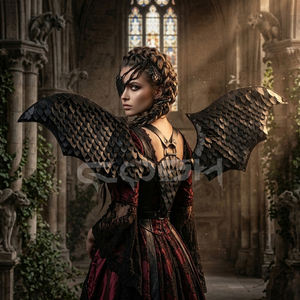 Alas de Demonio Escamadas Negras, Arnés Ajustable para Disfraz - Product Image 4