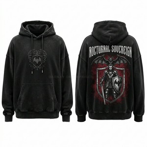 Sudadera con Capucha Vintage Personalizada para Hombre, Diseño Gráfico de Retrato, Estilo Urbano, Oversize, de Algodón Grueso, Fabricante Chino - Product Image 2