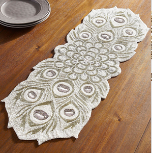 Intricate ethnic paisley pattern elegant maroon and gold traditional handmade beaded <b>table</b> <b>linen</b>, available at wholesale prices. - Product Image 6