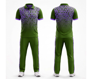 Uniforme Profesional de Cricket con Impresión por Sublimación Completa |   Uniforme de Cricket para Hombres, Mujeres y Jóvenes, Camiseta Polo y Pantalones, Conjunto Completo para Equipo - Product Image 3