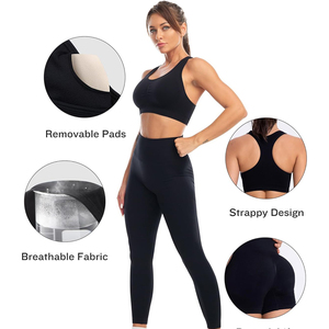 Ensemble de yoga 2 pièces tendance été, marque privée, dentelle, impression logo personnalisée, sans couture, Spandex/Nylon, séchage rapide, short – Vente chaude - Product Image 5