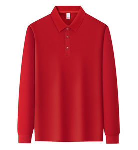 Polo de Trabajo de Manga Larga para Hombre, con Logotipo Personalizado Bordado, Otoño 2026, Poliéster 220G, Alta Elasticidad, Color Sólido, Cuello Solapa - Product Image 5