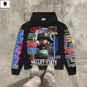 เสื้อฮู้ดดี้ผ้าฝ้ายเฟรนช์เทอร์รี่หนานุ่ม 100% สำหรับฤดูหนาว ลายปักพิมพ์  ผู้ชาย สไตล์วินเทจ ล้างสีแบบแอซิดวอช ทำให้ดูเก่า - Product Image 5