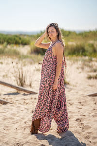 Women Leopard Print Cotton Jumpsuit <b>Spaghetti</b> <b>Strap</b> V Neck Loose Fit Wide Leg Casual Summer Outfit - Product Image 3