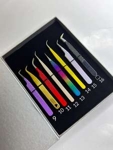 Juego de Pinzas para Pestañas de Acero Inoxidable Getup Brosons, Herramientas de Precisión con Puntas Suaves, Empaquetado en Caja - Product Image 4