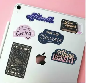 Feuille/Rouleau d'autocollants en vinyle brillant imperméable personnalisé de qualité supérieure, étiquettes de logo imprimées résistantes aux UV pour l'emballage - Product Image 3