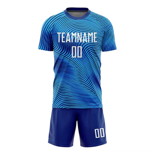 เสื้อฟุตบอลผู้ชายขายส่ง ผ้าโพลีเอสเตอร์ 100% พิมพ์ลายแบบซับลิเมชั่น สกรีนชื่อทีมและหมายเลขตามสั่ง แห้งเร็ว ระบายอากาศได้ดี - Product Image 2