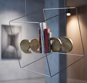 Soporte para Libros de Metal Pesado con Símbolo Tipográfico Único, Decoración de Mesa con Textura Fundida, Suministros para Pedidos al por Mayor - Product Image 5