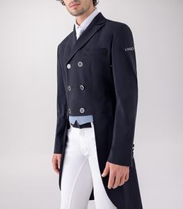 Chaqueta de espectáculo ecuestre equitación personalizada para hombre, FRAC de competición azul para hombre, equitación de fabricante indio - Product Image 1