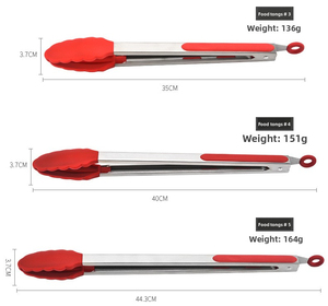 Pinzas de silicona de alta calidad para freír al aire, cocinar, hornear, asar, servir y un rendimiento seguro en la cocina. - Product Image 3