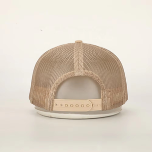 BSCI Wholesale Custom 5 Panel Outdoor <b>Mesh</b> Sport Hat High Quality Embroidery Logo Camel Cotton Classics Gorras Oem Trucker Cap - Product Image 3