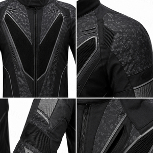 Chaqueta de Motociclista Deportiva con Paneles Reforzados ODM, Textura de Carbono, Malla Transpirable, Carcasa Protectora Ligera, Reflectante, de Cordura - Product Image 5