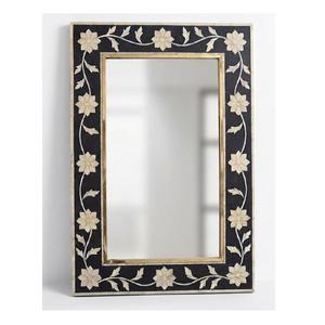 Espejo Decorativo Geométrico Floral con Incrustaciones de Hueso Azul Hecho a Mano para Montar en la Pared, Ideal para Pasillo, Sala de Estar, Dormitorio o Entrada - Product Image 2