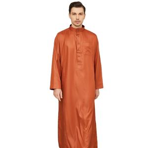 Modest Khimar Thobr Abaya Embroidery Long Sleeve Muslim Clothing Saudi Jubba Arab Kaftan <b>Thobe</b> Long Dress Robe <b>Men</b> Silk Made - Product Image 1