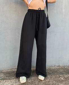 Pantalones Deportivos de Mujer Transpirables con Forro Polar Ecológico, Cintura Media, Pierna Ancha, Estilo Jogger - Product Image 2