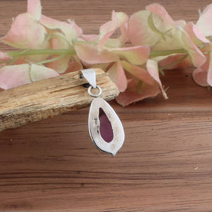 Collier en jade violet naturel, argent sterling 925 plaqué platine, granulation à pois, bijoux en pierres précieuses vintage, unisexe, vente en gros - Product Image 4