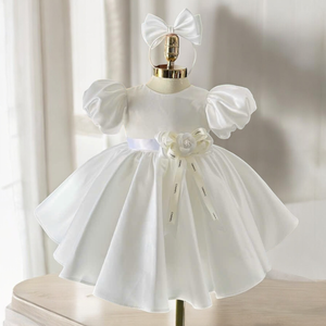 ชุดเดรสสั้นลายดอกไม้สำหรับเด็กผู้หญิงชุดเดรสสั้นลายดอกไม้เจ้าหญิงฤดูร้อนผลิตในเวียดนามราคาไม่แพง - Product Image 3