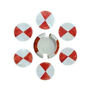 Ensemble de dessous-de-verre en marbre indien, artisanat fait main, dessous-de-verre élégants pour la décoration de table, cadeau - Product Image 5