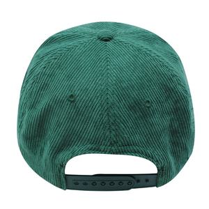 Casquettes en velours côtelé vert à 5 panneaux, vierges, avec cordon de réglage, design personnalisé, profil bas, non structurées, style snapback - Product Image 5