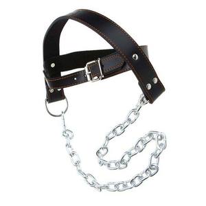 Arnés de cuero para levantamiento de pesas, para ejercicios completos de cuello, correas ajustables y seguras, equipo de entrenamiento de fuerza y fitness - Product Image 6