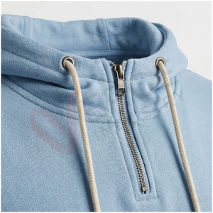 Ensemble de survêtement bleu clair à capuche pour homme, manches longues, couleur unie, décontracté, respirant, coupe régulière, pour l'automne - Product Image 4