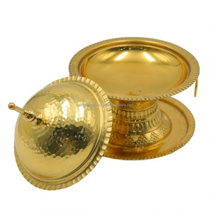 Handmade Brass Date <b>Pot</b> in Gold Color Traditional Arabic Design for Kitchen Coffee & <b>Tea</b> <b>Sets</b> for Party Events and Weddings - Product Image 5