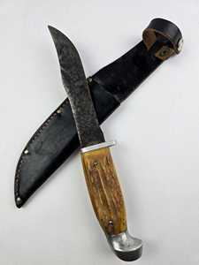Couteau utilitaire à lame droite, lame en acier au carbone, manche en bois, non réglable, qualité DIY, 6,7 pouces - Product Image 1