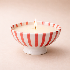 Hand Painted Ceramic Candle Vessel Wide Bowl Thick Durable Heat Resistant Smooth Finish Single Wick Elegant Home Decor - Product Image 5